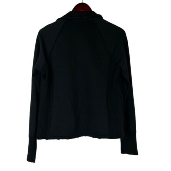 James Perse size 2 US M Woy2327 Faded Black Distressed Open Front Cotton Jacket - Picture 5 of 9